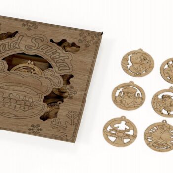 Intra απο ξύλο plywood 3mm-4mm πάχος Bad Santa Ornaments Δίασταση 0x0 cm INTRAFABR-113817170 - Image 4