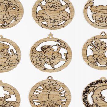 Intra απο ξύλο plywood 3mm-4mm πάχος Bad Santa Ornaments Δίασταση 0x0 cm INTRAFABR-113817170 - Image 6