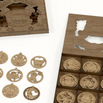 Intra απο ξύλο plywood 3mm-4mm πάχος Bad Santa Ornaments Δίασταση 0x0 cm INTRAFABR-113817170 - Image 9