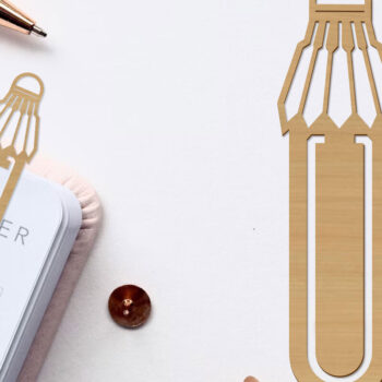 Intra απο ξύλο plywood 3mm-4mm πάχος Μπάλα μπάντμιντον σελιδοδείκτης Papercut Δίασταση 10x20 cm INTRAFABR-97250894 - Image 1