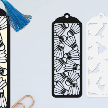 Intra απο ξύλο plywood 3mm-4mm πάχος Μπάλα μπάντμιντον σελιδοδείκτης Papercut Δίασταση 10x20 cm INTRAFABR-97228617 - Image 1