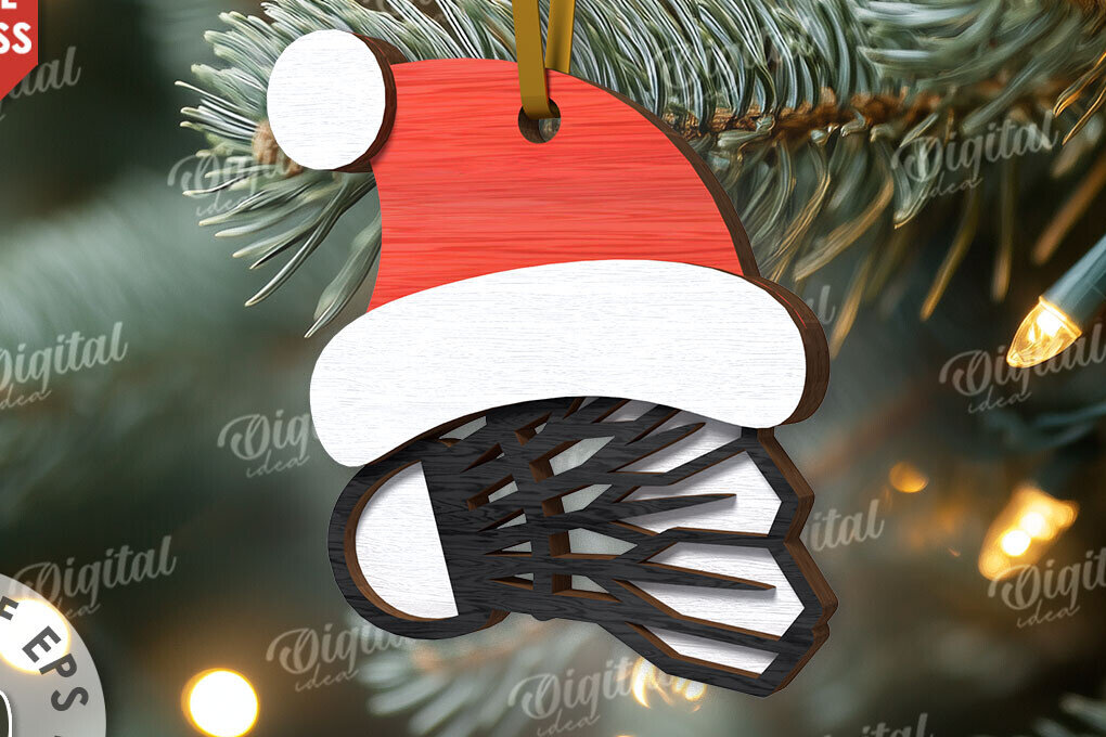 Intra απο ξύλο plywood 3mm-4mm πάχος Μπάντμιντον Αθλητικό Χριστουγεννιάτικο Στολίδι Δίασταση 8x8 cm INTRAFABR-110767754