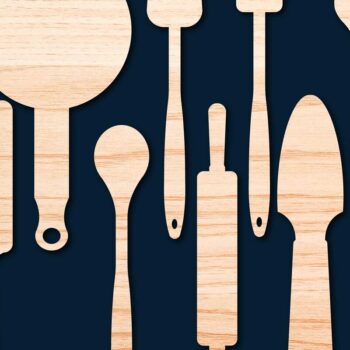 Intra απο ξύλο plywood 3mm-4mm πάχος πλάστη & κουτάλι Bakery Δίασταση 4x4 cm INTRAFABR-77931388 - Image 1