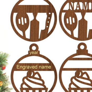 Intra απο ξύλο plywood 3mm-4mm πάχος Χριστουγεννιάτικα στολίδια ψησίματος και cupcake Δίασταση 3x3 cm INTRAFABR-77136730 - Image 1