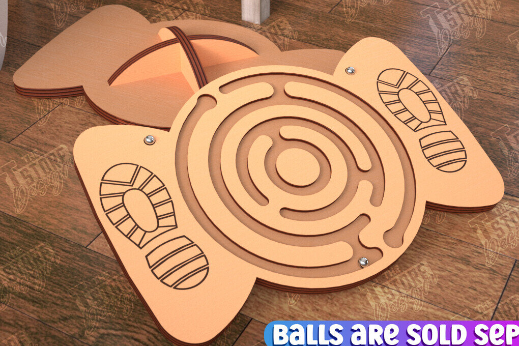 Intra απο ξύλο plywood 3mm-4mm πάχος Πίνακας Ισοζυγίου | Πλατφόρμα εξισορρόπησης | CNC Δίασταση 40x40 cm INTRAFABR-99494354