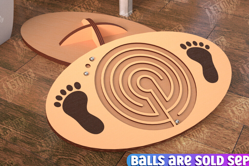 Intra απο ξύλο plywood 3mm-4mm πάχος Πίνακας Ισοζυγίου | Πλατφόρμα εξισορρόπησης | CNC Δίασταση 40x40 cm INTRAFABR-99494344