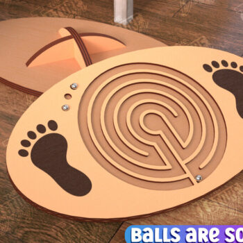 Intra απο ξύλο plywood 3mm-4mm πάχος σχεδίασης Balance Board Cut  Δίασταση 15x15 cm INTRAFABR-99494482 - Image 3