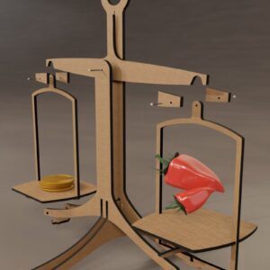 Intra απο ξύλο plywood 3mm-4mm πάχος κοπής με λέιζερ ζυγαριά Δίασταση 15x15 cm INTRAFABR-113817232