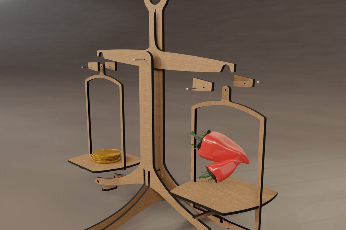 Intra απο ξύλο plywood 3mm-4mm πάχος κοπής με λέιζερ ζυγαριά Δίασταση 15x15 cm INTRAFABR-113817232