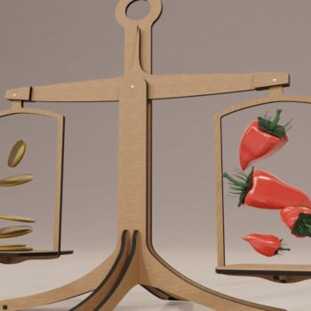 Intra απο ξύλο plywood 3mm-4mm πάχος κοπής με λέιζερ ζυγαριά Δίασταση 15x15 cm INTRAFABR-113817232 - Image 3