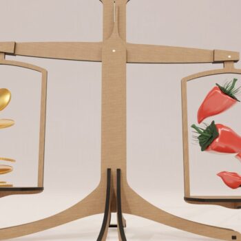 Intra απο ξύλο plywood 3mm-4mm πάχος κοπής με λέιζερ ζυγαριά Δίασταση 15x15 cm INTRAFABR-113817232 - Image 6