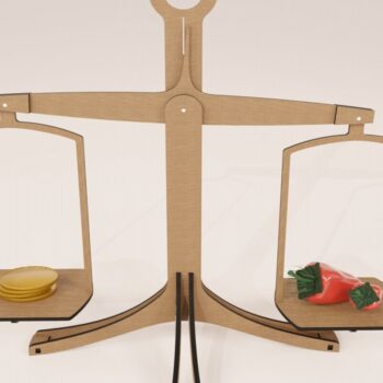 Intra απο ξύλο plywood 3mm-4mm πάχος κοπής με λέιζερ ζυγαριά Δίασταση 15x15 cm INTRAFABR-113817232 - Image 8