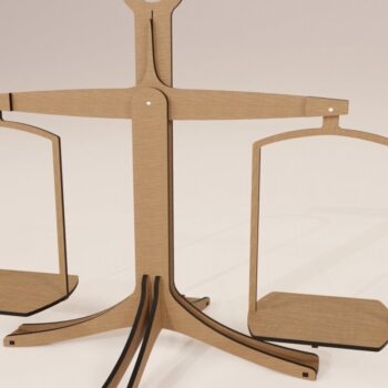 Intra απο ξύλο plywood 3mm-4mm πάχος κοπής με λέιζερ ζυγαριά Δίασταση 15x15 cm INTRAFABR-113817232 - Image 9