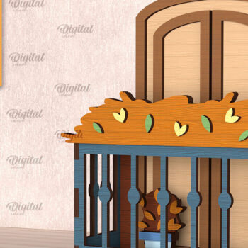 Intra απο ξύλο plywood 3mm-4mm πάχος Μπαλκόνια με Φυτά Δέσμη κοπής με λέιζερ Δίασταση 30x20 cm INTRAFABR-103233549 - Image 6