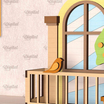 Intra απο ξύλο plywood 3mm-4mm πάχος Μπαλκόνια με Φυτά Δέσμη κοπής με λέιζερ Δίασταση 30x20 cm INTRAFABR-103233549 - Image 10