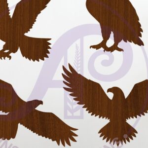 Intra απο ξύλο plywood 3mm-4mm πάχος Bald Eagles Silhouette Shapes Δίασταση 20x20 cm INTRAFABR-117044639