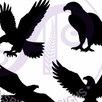 Intra απο ξύλο plywood 3mm-4mm πάχος Bald Eagles Silhouette Shapes Δίασταση 20x20 cm INTRAFABR-117044639 - Image 4