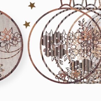 Intra απο ξύλο plywood 3mm-4mm πάχος ΜΠΑΛΑ Καλά Χριστούγεννα, Γενέθλια, Γάμος Δίασταση 4000x4000 cm INTRAFABR-36155724 - Image 2