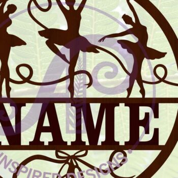 Intra απο ξύλο plywood 3mm-4mm πάχος Σήμα ονόματος μπαλαρίνας κοπής με λέιζερ Δίασταση 30x20 cm INTRAFABR-67173726 - Image 2