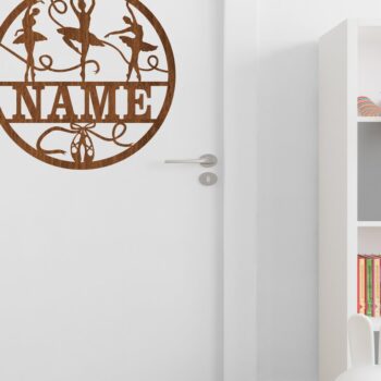 Intra απο ξύλο plywood 3mm-4mm πάχος Σήμα ονόματος μπαλαρίνας κοπής με λέιζερ Δίασταση 30x20 cm INTRAFABR-67173726 - Image 3