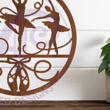 Intra απο ξύλο plywood 3mm-4mm πάχος Επιγραφή τοίχου μπαλαρίνας, διάνυσμα αρχείου Δίασταση 10x10 cm INTRAFABR-79107691 - Image 1