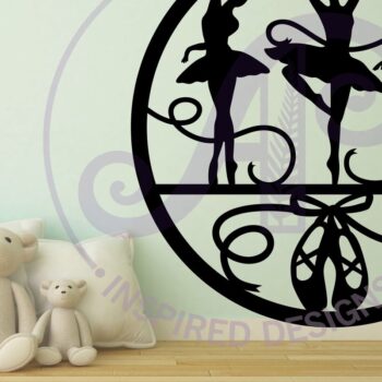 Intra απο ξύλο plywood 3mm-4mm πάχος Επιγραφή τοίχου μπαλαρίνας, διάνυσμα αρχείου Δίασταση 10x10 cm INTRAFABR-79107691 - Image 2