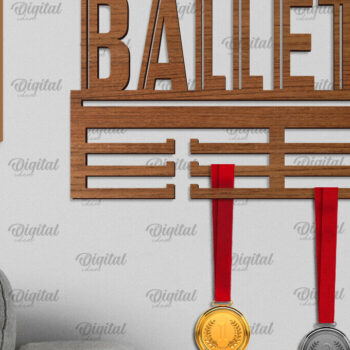 Intra απο ξύλο plywood 3mm-4mm πάχος Μετάλλιο Μπαλέτου Εμφάνιση Δίασταση 30x20 cm INTRAFABR-96281721 - Image 1