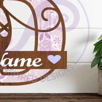 Intra απο ξύλο plywood 3mm-4mm πάχος Μονόγραμμα με κεφαλαίο παπούτσι μπαλέτου Letter D Δίασταση 9x9 cm INTRAFABR-91049930 - Image 1