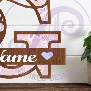 Intra απο ξύλο plywood 3mm-4mm πάχος Μονόγραμμα με κεφαλαίο παπούτσι μπαλέτου Επιστολή G Δίασταση 9x9 cm INTRAFABR-91015221 - Image 1