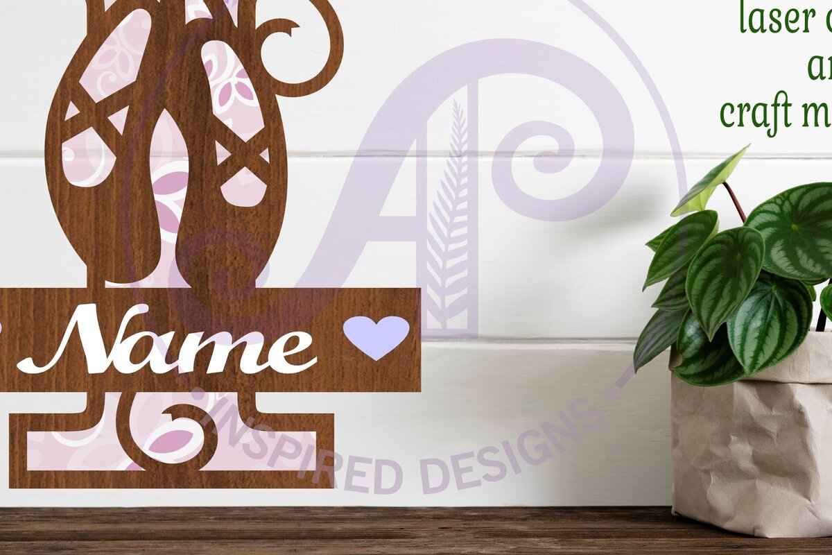 Intra απο ξύλο plywood 3mm-4mm πάχος Μονόγραμμα με κεφαλαίο παπούτσι μπαλέτου Letter I Δίασταση 9x9 cm INTRAFABR-91015268