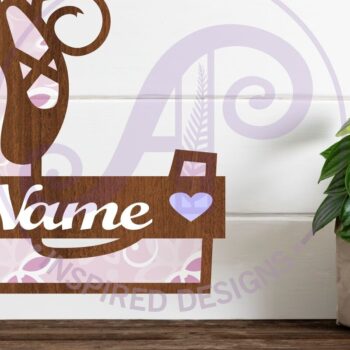 Intra απο ξύλο plywood 3mm-4mm πάχος Μονόγραμμα με κεφαλαίο παπούτσι μπαλέτου Letter L Δίασταση 9x9 cm INTRAFABR-91015432 - Image 1