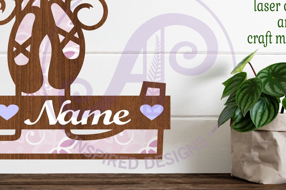 Intra απο ξύλο plywood 3mm-4mm πάχος Μονόγραμμα με κεφαλαίο παπούτσι μπαλέτου Letter L Δίασταση 9x9 cm INTRAFABR-91015432