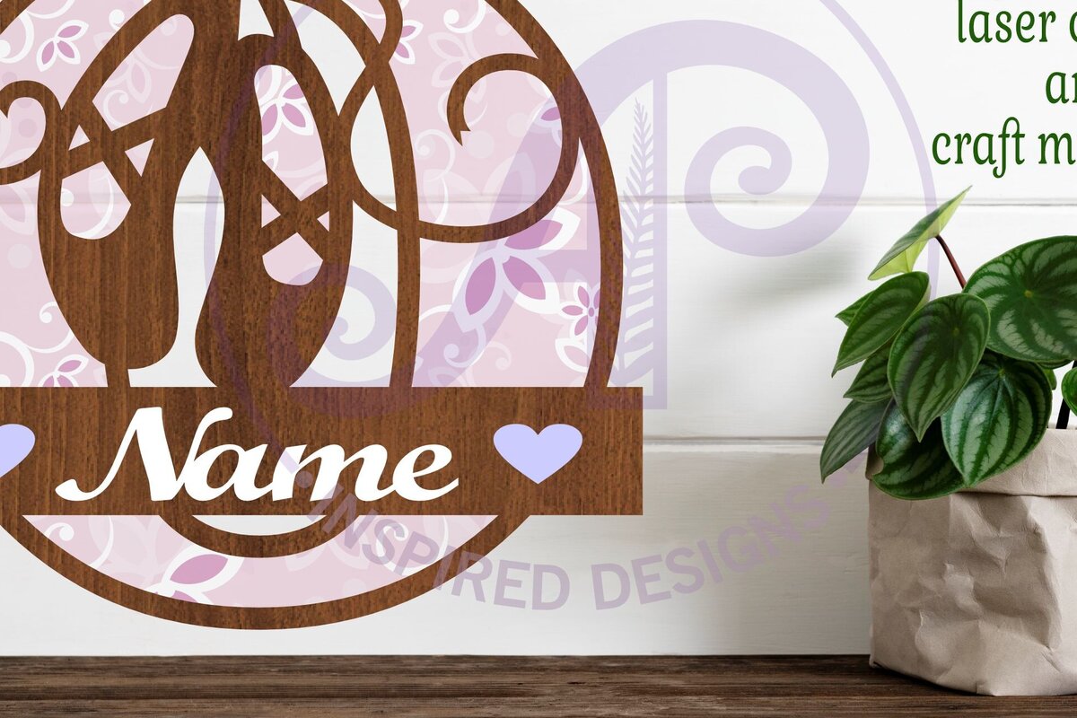 Intra απο ξύλο plywood 3mm-4mm πάχος Μονόγραμμα με κεφαλαίο παπούτσι μπαλέτου Letter O Δίασταση 9x9 cm INTRAFABR-91015511