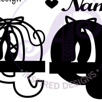 Intra απο ξύλο plywood 3mm-4mm πάχος Μονόγραμμα με κεφαλαίο παπούτσι μπαλέτου Letter Q Δίασταση 9x9 cm INTRAFABR-91015556 - Image 3