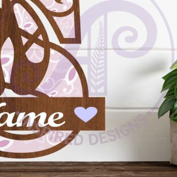 Intra απο ξύλο plywood 3mm-4mm πάχος Μονόγραμμα με κεφαλαίο παπούτσι μπαλέτου Letter S Δίασταση 9x9 cm INTRAFABR-91015607 - Image 1