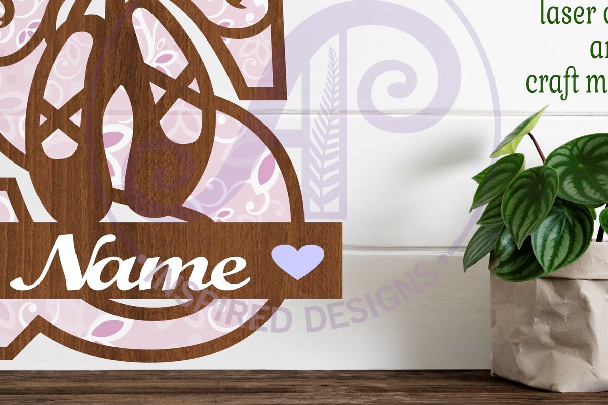 Intra απο ξύλο plywood 3mm-4mm πάχος Μονόγραμμα με κεφαλαίο παπούτσι μπαλέτου Letter S Δίασταση 9x9 cm INTRAFABR-91015607