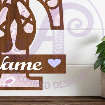 Intra απο ξύλο plywood 3mm-4mm πάχος Μονόγραμμα με κεφαλαίο παπούτσι μπαλέτου Letter T Δίασταση 9x9 cm INTRAFABR-91015626 - Image 1