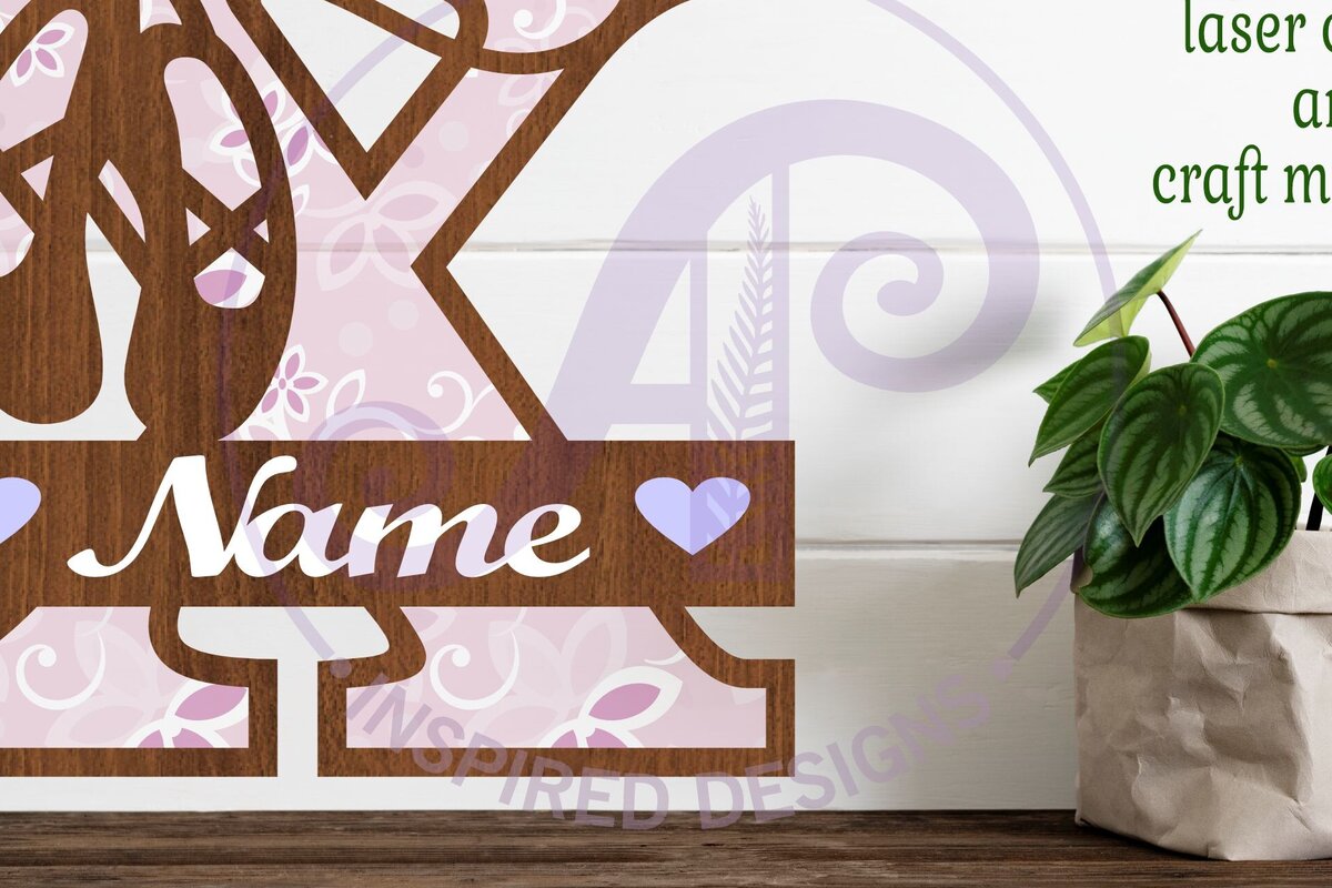 Intra απο ξύλο plywood 3mm-4mm πάχος Μονόγραμμα με κεφαλαίο παπούτσι μπαλέτου Letter X Δίασταση 9x9 cm INTRAFABR-91015704