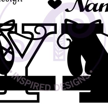 Intra απο ξύλο plywood 3mm-4mm πάχος Μονόγραμμα με κεφαλαίο παπούτσι μπαλέτου Letter Y Δίασταση 9x9 cm INTRAFABR-91015730 - Image 3