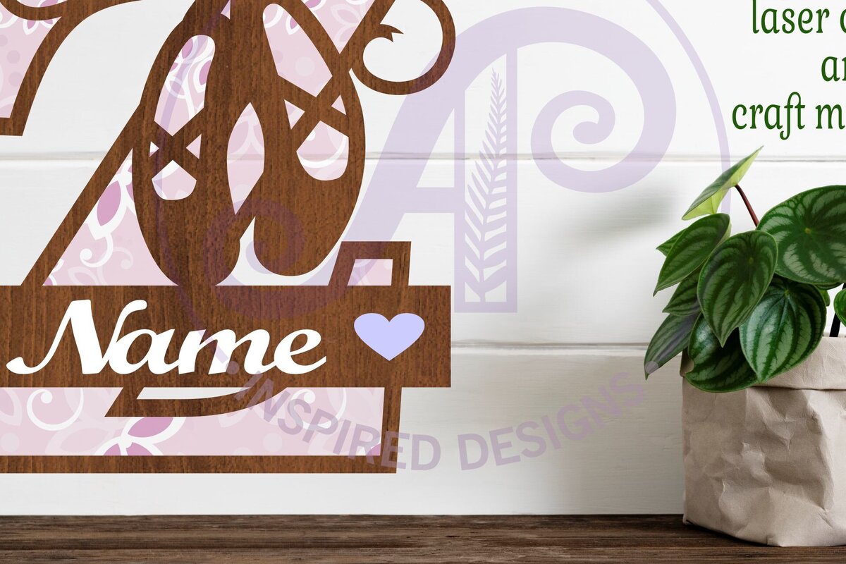 Intra απο ξύλο plywood 3mm-4mm πάχος Μονόγραμμα με κεφαλαίο παπούτσι μπαλέτου Letter Z Δίασταση 9x9 cm INTRAFABR-91015753