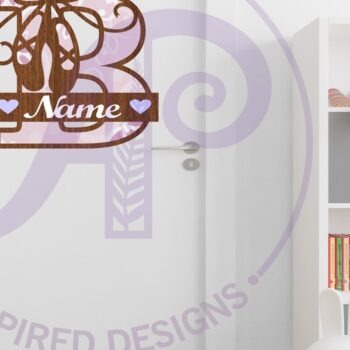 Intra απο ξύλο plywood 3mm-4mm πάχος Παπούτσια μπαλέτου Monogram Letter Όνομα πακέτου Δίασταση 30x20 cm INTRAFABR-91013721 - Image 3