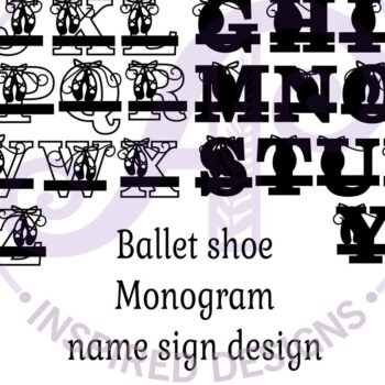 Intra απο ξύλο plywood 3mm-4mm πάχος Παπούτσια μπαλέτου Monogram Letter Όνομα πακέτου Δίασταση 30x20 cm INTRAFABR-91013721 - Image 5