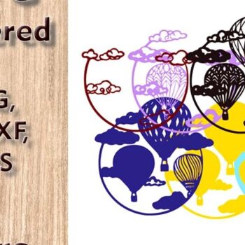 Intra απο ξύλο plywood 3mm-4mm πάχος πολλαπλών επιπέδων 3D Balloon Δίασταση 10x10 cm INTRAFABR-109489415 - Image 3