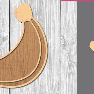 Intra απο ξύλο plywood 3mm-4mm πάχος Διακόσμηση με λέιζερ μπανάνας Δίασταση 15x15 cm INTRAFABR-109410740