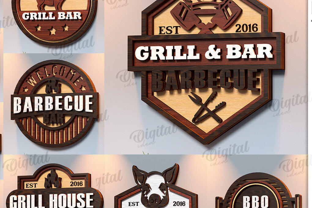 Intra απο ξύλο plywood 3mm-4mm πάχος Πινακίδες μπάρας και ψησταριάς κοπής με λέιζερ Δίασταση 30x20 cm INTRAFABR-123422544