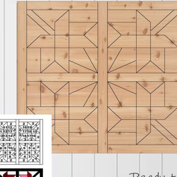 Intra απο ξύλο plywood 3mm-4mm πάχος Παπλωματοθήκη αχυρώνα κομμένο με λέιζερ παραδοσιακό Δίασταση 15x15 cm INTRAFABR-37056851 - Image 3