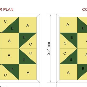 Intra απο ξύλο plywood 3mm-4mm πάχος Σχέδια παπλώματος αχυρώνα / Γεωμετρικά παπλώματα Δίασταση 30x20 cm INTRAFABR-41732098 - Image 2