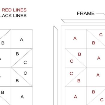 Intra απο ξύλο plywood 3mm-4mm πάχος Σχέδια παπλώματος αχυρώνα / Γεωμετρικά παπλώματα Δίασταση 30x20 cm INTRAFABR-41732098 - Image 3