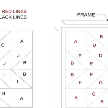 Intra απο ξύλο plywood 3mm-4mm πάχος Σχέδια παπλώματος αχυρώνα / Γεωμετρικά παπλώματα Δίασταση 30x20 cm INTRAFABR-41732098 - Image 7