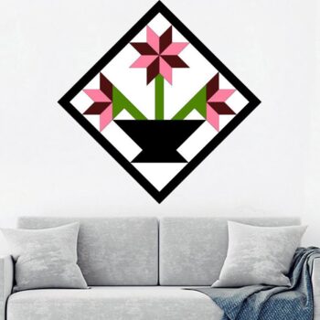 Intra απο ξύλο plywood 3mm-4mm πάχος Σχέδιο παπλωμάτων αχυρώνα Americana Patchwork Δίασταση 30x20 cm INTRAFABR-39423963 - Image 2